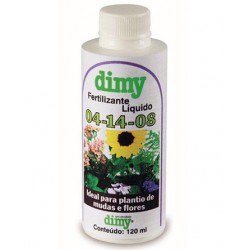 Fertilizante Líquido para Flores NPK 04-17-08 -120ml Dimy 